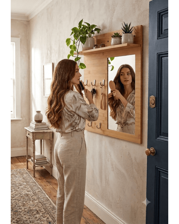 מתלה עם מראה לכניסה SRG4 מתלה עם מראה לכניסה SRG4