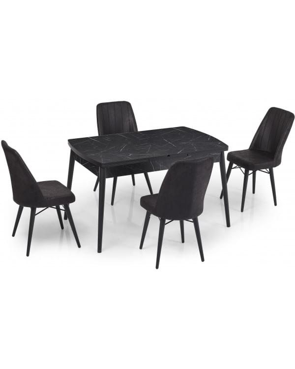 שולחן ויקטוריה עם 4 כסאות