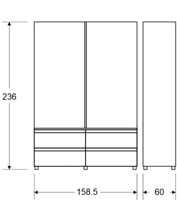 Раздвижной шкаф - модель 713
