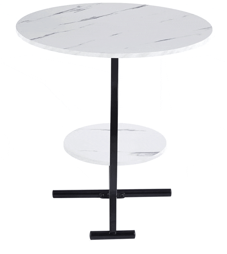 Круглый белый журнальный столик для гостиной в Израиле - модель Riva